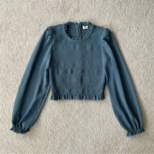Aritzia Tempest Long-Sleeve‎ Blouse | Shadow Blue
